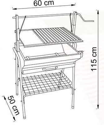 Barbacoa Santana Parrilla 60 cm con Ruedas